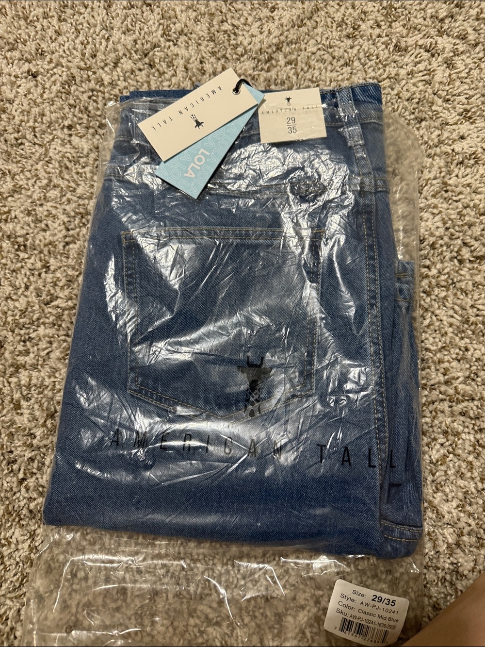 American Tall Straight Leg Women Jeans - Dark Blue